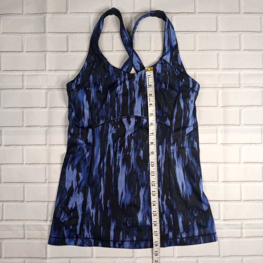 LULULEMON KANTO CATCH ME TANK TOP  PAINTED ANIMAL BLUE SIZE 6. - Picture 10 of 13
